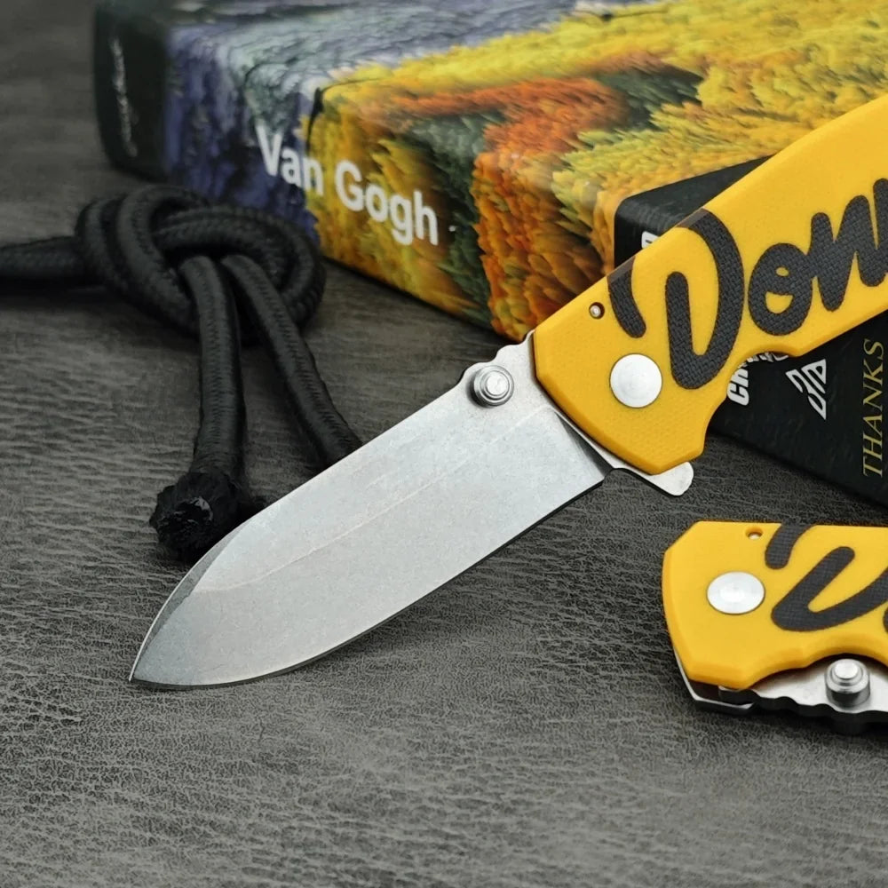 Folding Knife G10 Handle Outdoor Hiking Mountaineering Fishing Camping Multi-functional EDC Tool