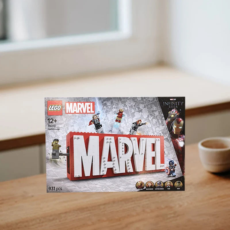 Lego 76313 Marvel Logo and Minifigure Marvel Series 2025 New Educational Building Blocks