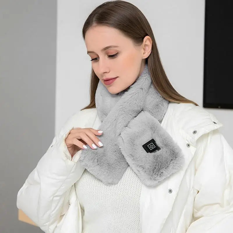 Neck Scarf For Heat Heated Neck Wrap Three Temp Settings Heated Soft Scarf Intelligent Cordless Portable Electric Heating Scarf