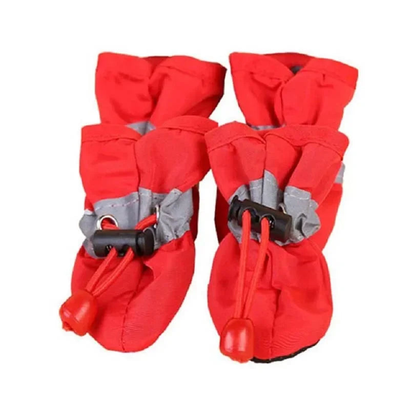 Ready Stocked 4pcs/set Waterproof Pet Dog Shoes Chihuahua Anti-slip Rain Boots Footwear For Small Cats Dogs Puppy Booties