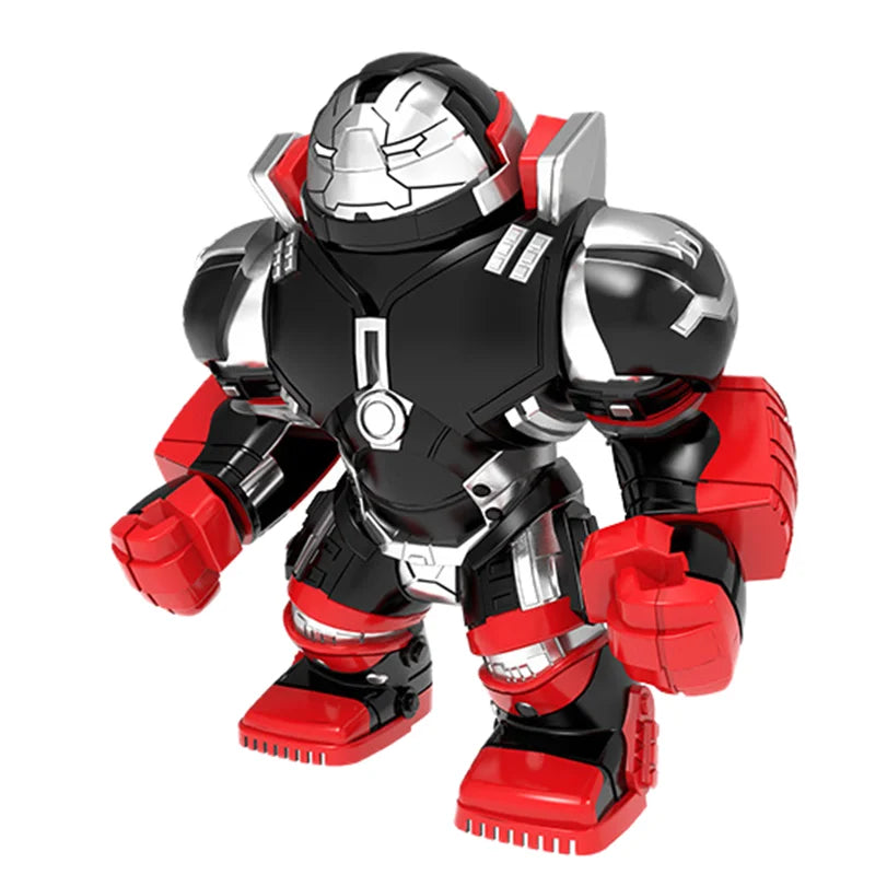 Building Blocks Marvel Transformation Figures Big Goblin Spiderman Iron Man Venom Captain Hawk Deadpool Technic Armor Gift Toys