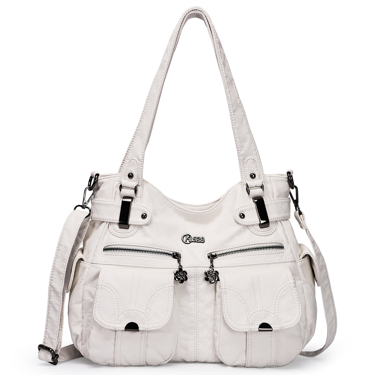 KL928 PU Leather Women Shoulder Bag Luxury Designer Tote Handbags Messenger Crossbody Bags Women's Large Capacity Shoulder Purse