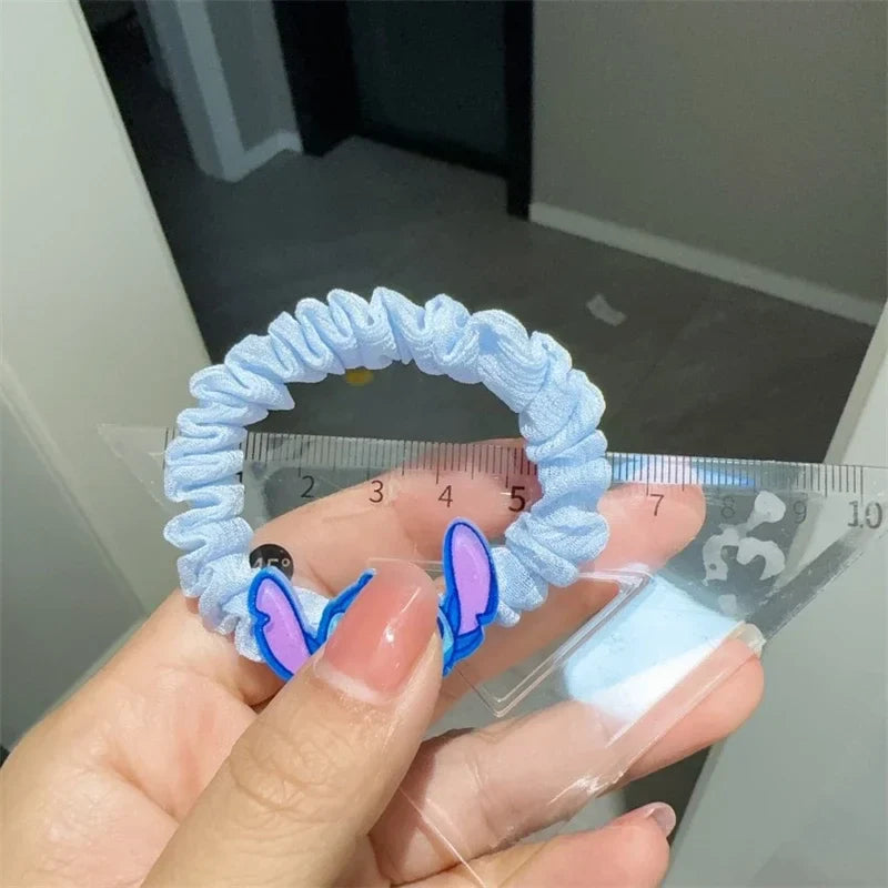 Disney Stitch Hair Ropes Cute Cartoon Angel Girl&Child Hair Accessories Ponytail Holder Fashion Hair Bands Kawaii Holiday Gifts