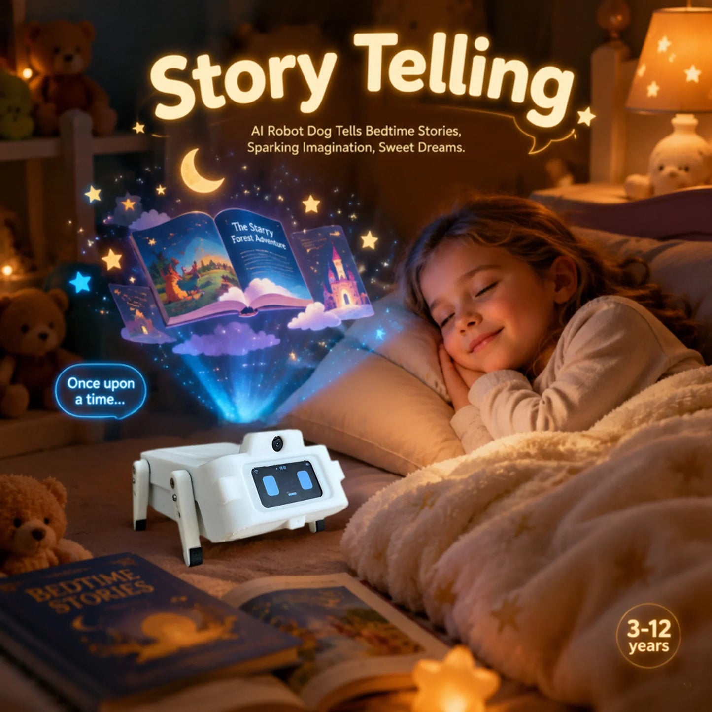 CLOUDRAKER Smart AI Companion Robot Dog Educational Toy Voice Interactive Action Control Story Telling Works with ChatGPT Gemini