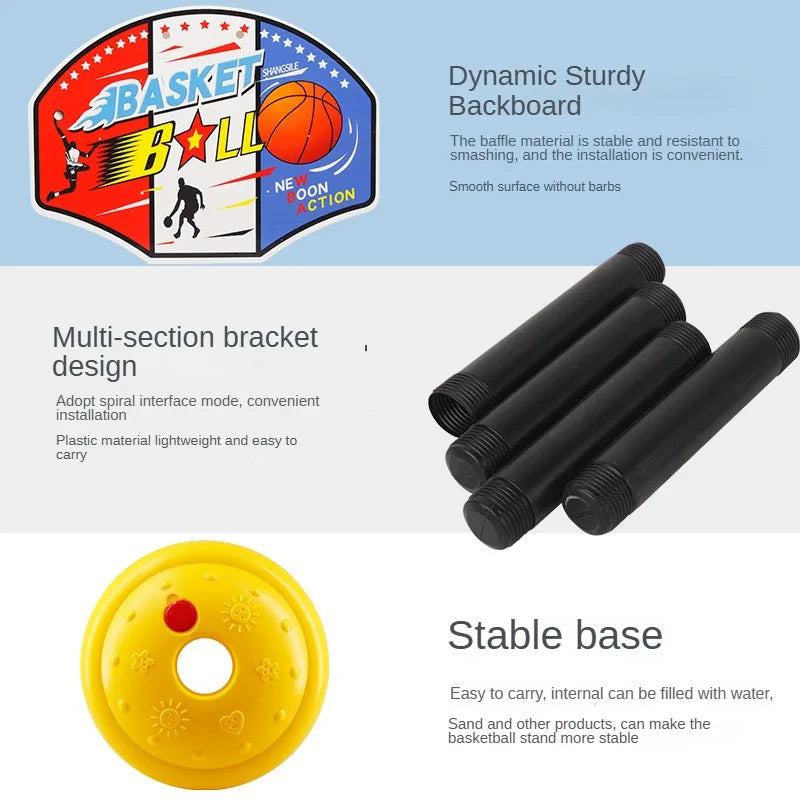 Kids Basketball Stand Adjustable Height 52-115cm Basketball Hoop Indoor Outdoor Sports Fitness Exercise Toys for Children Gifts