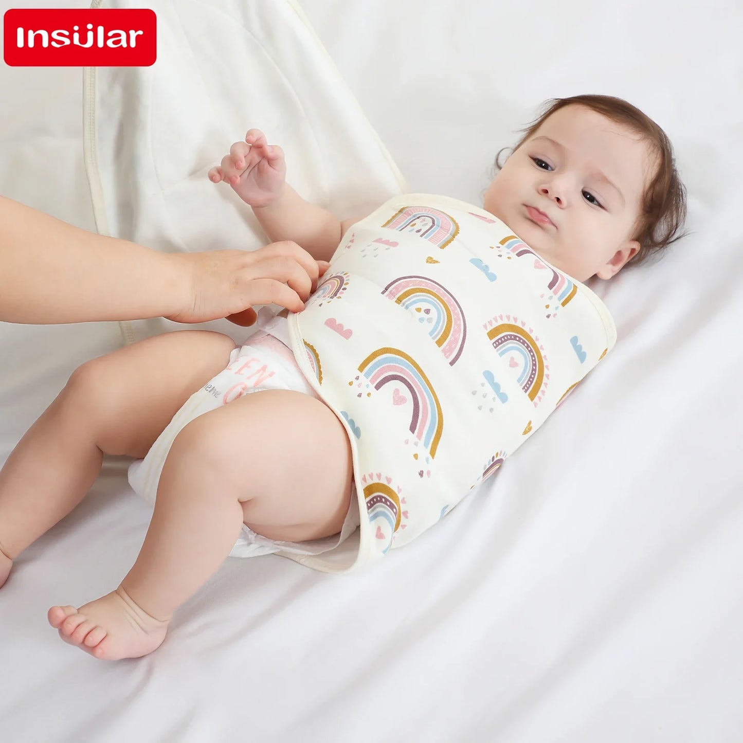 Bilayer Baby Wrap Blanket Newborn Baby Swaddle Tie Anti Startle Jump