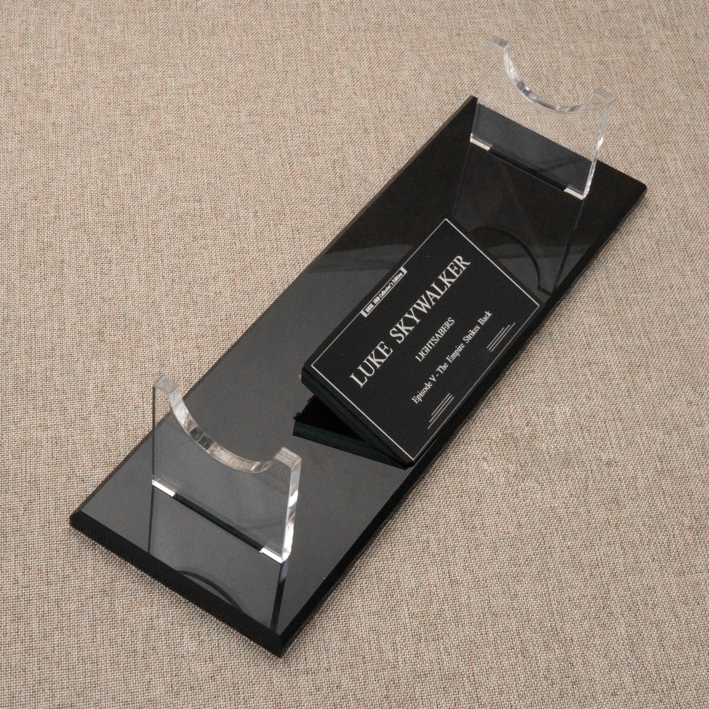 LUKE Anakin Darth Vader Obiwan Lightsaber collection display stand saber nameplate acrylic material