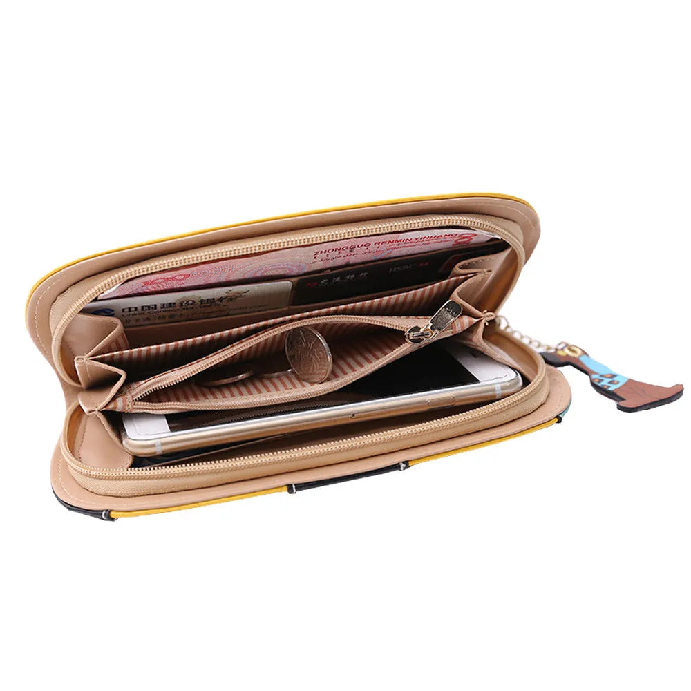 Cartoon Dog Kawaii Coin Purses Women Purse Bag Handbag Designer Wallets Famous Brand Women Wallet Zipper Hasp кошелек женский