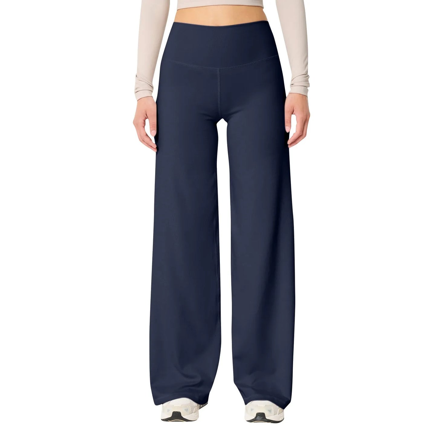 Casual Clothes Yoga Pants For Women High Waist Workout Leggings Stretchy Pants With Pockets Solid Soft Sweatpants For Women