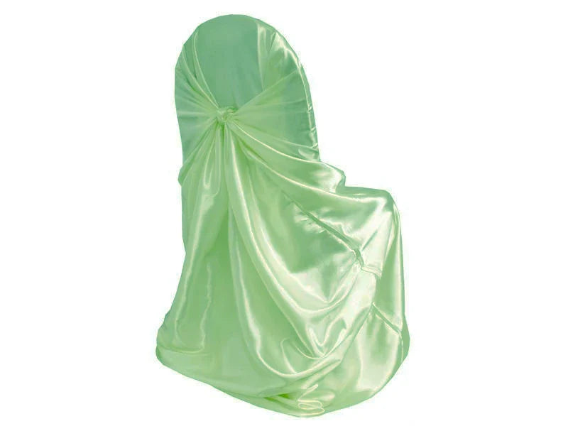 BITFLY Self Tie Satin Chair Covers Wedding Banquet Party Decoration Annual Dinner Supplies Universal Home Decor