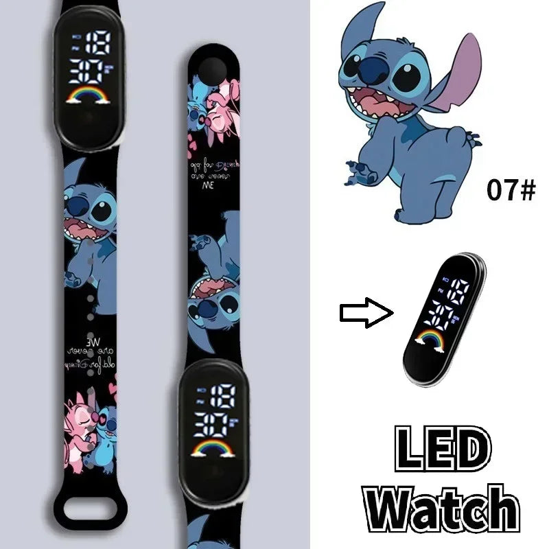 Stitch Children Watches Girls Waterproof Sport Touch Screen Watch for Women Waterproof Digital Clock Bracelet Gifts