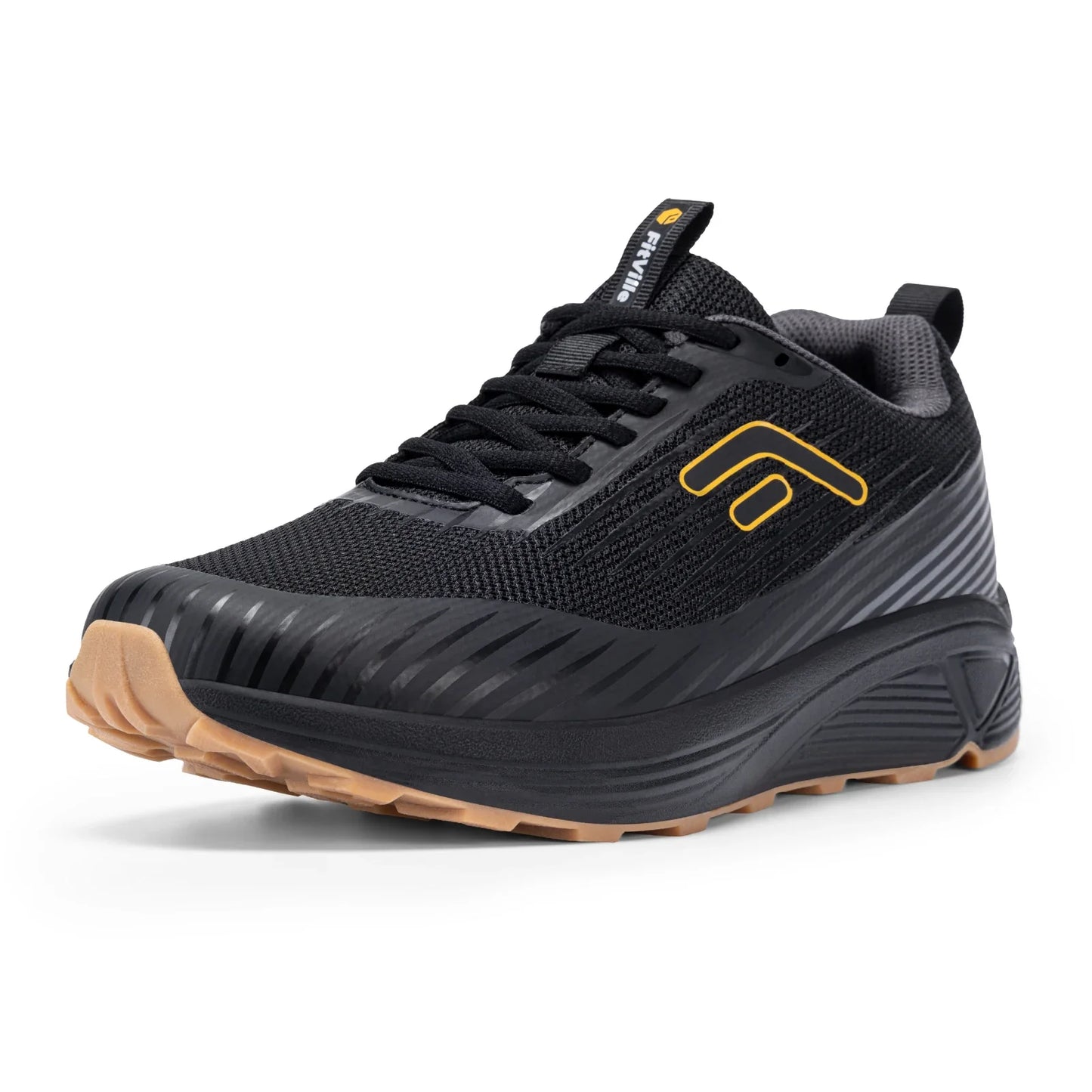 Fittington Men’s Sports Shoes Extra Wide Trail Running Shoes for Men Non-slip Men Sneakers Cushioning Hiking Shoes Support Arch