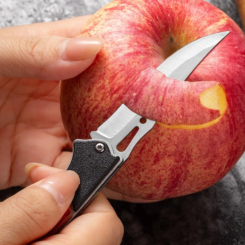 Compact Folding Knife with Durable Stainless Steel Blade, Multi-functional Survival Camping Tool