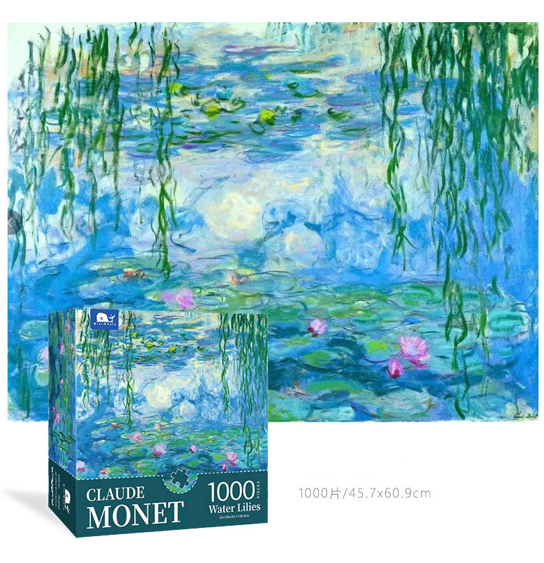 Jigsaw Puzzle 1000 Pieces for Adults Kid Monet Landscape Puzzle Toy Family Game Famous World Oil Painting Home Decoration