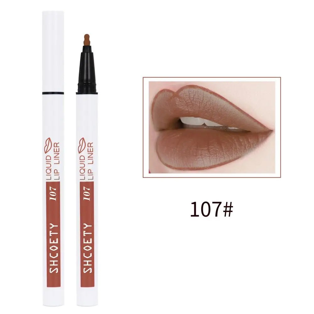 Long Lasting Lip Stain Marker Matte Nude Smudge Proof Natural Lipstick Pen Makeup Tool Quick Drying Liquid Lip Liner