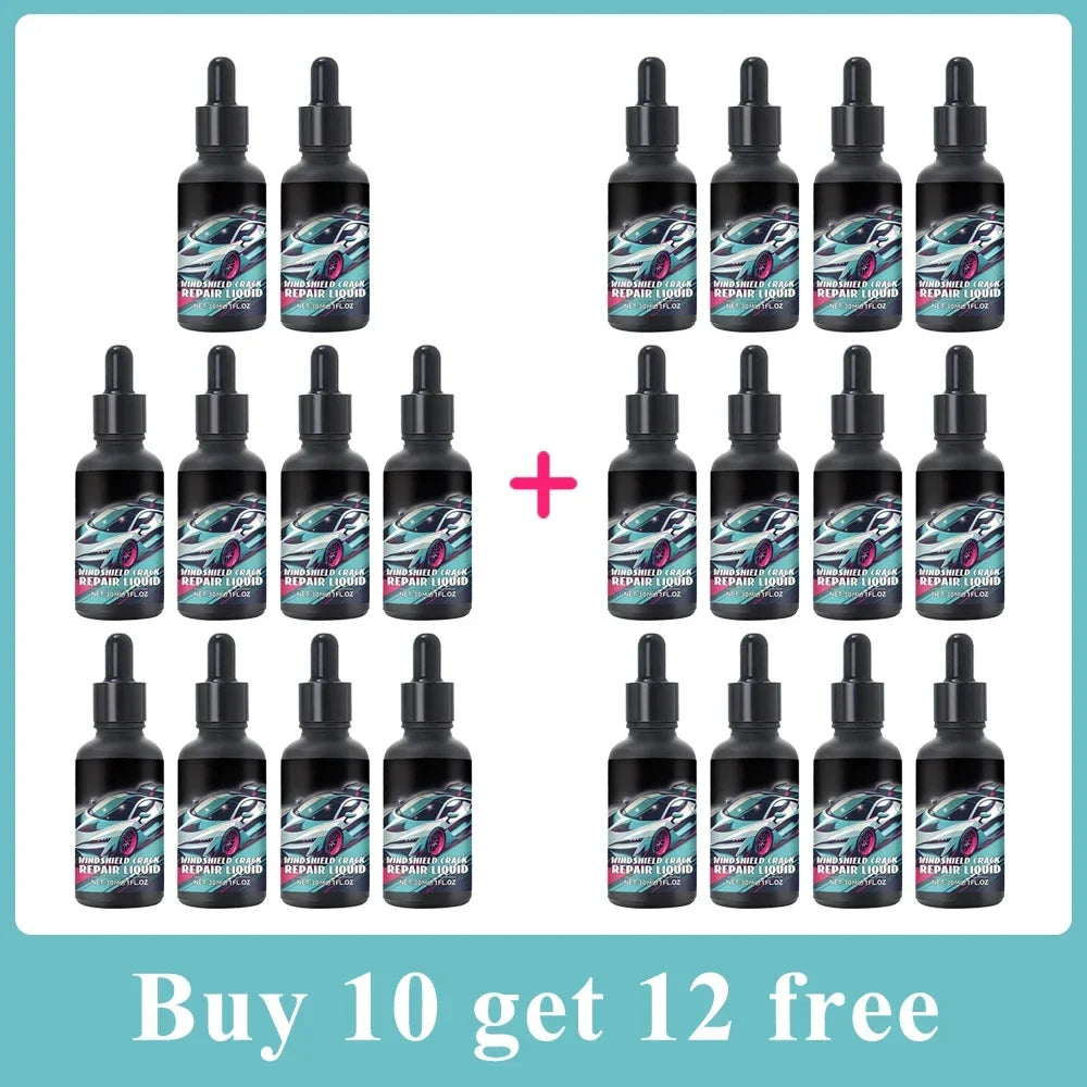 Magic Windscreen Crack Repair Set - Auto Glass Scratch Eraser for Cars Trucks Motorcycles