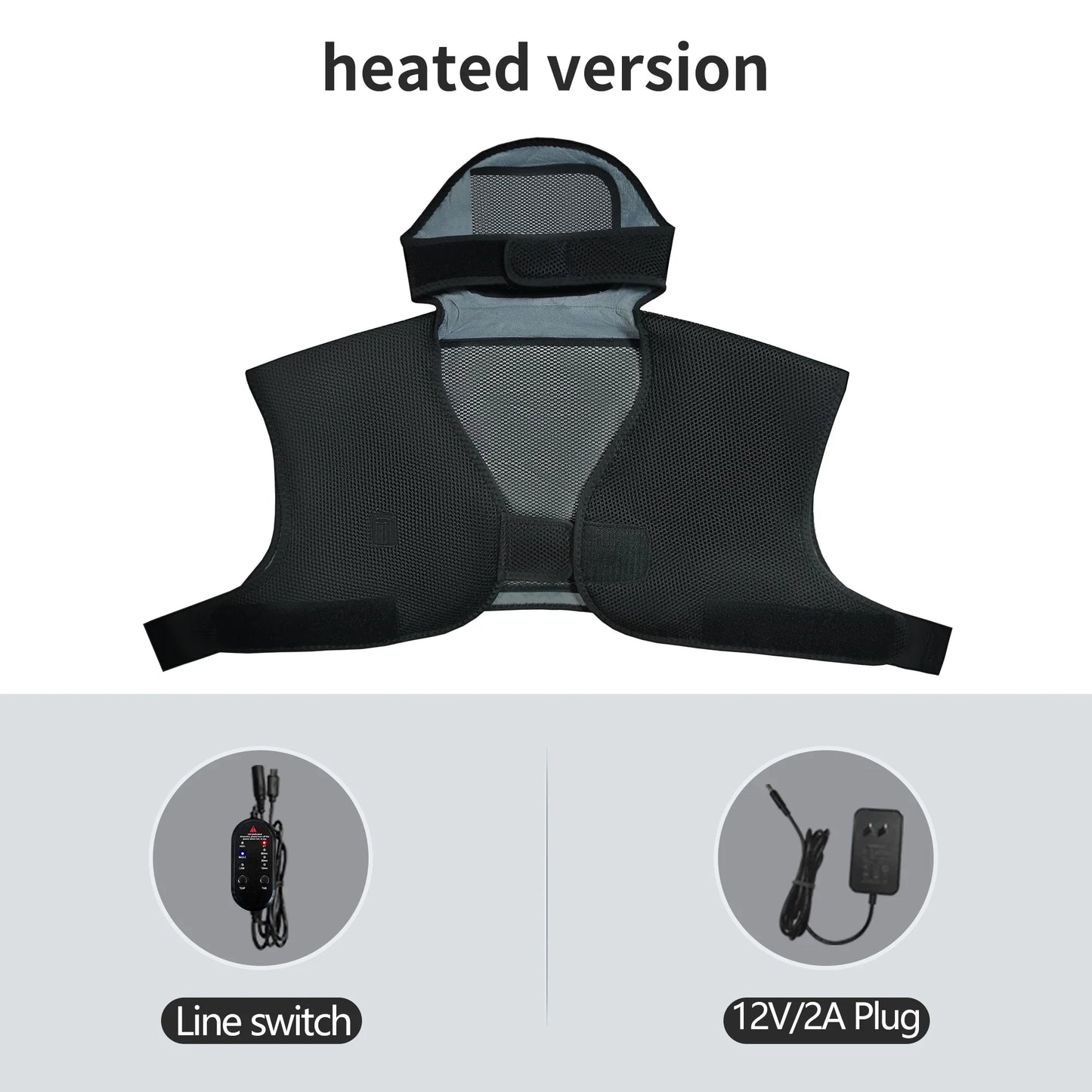 Electric Heated Vest Massage Shawl - 3-Level Heat Timer - Shoulder Back Muscle Relax Joint Comfort Winter Warmth Elderly Care