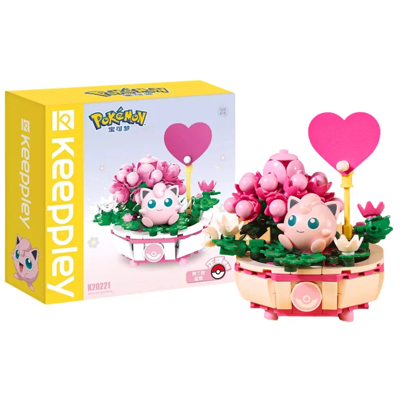 Original Keeppley Pokemon DIY Pikachu Charmander Squirtle Bulbasaur Jigglypuff Building Block Model Anime Doll Kids Toys Gifts