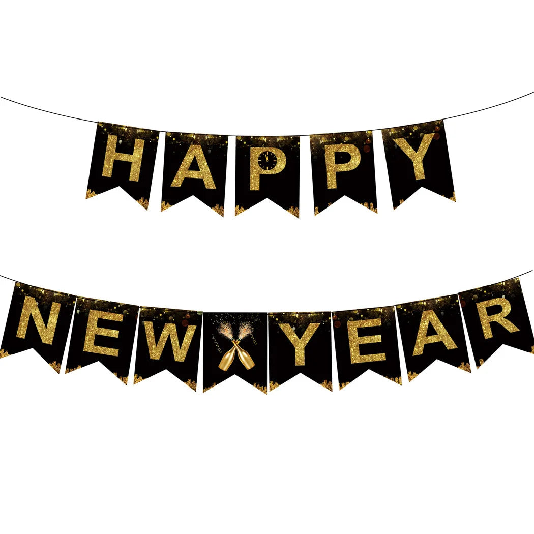 New Year 2024 number foil Balloon Hello 2024 New Year banner Balloon 2024 new year decor balloon Happy New Year Party Decoration