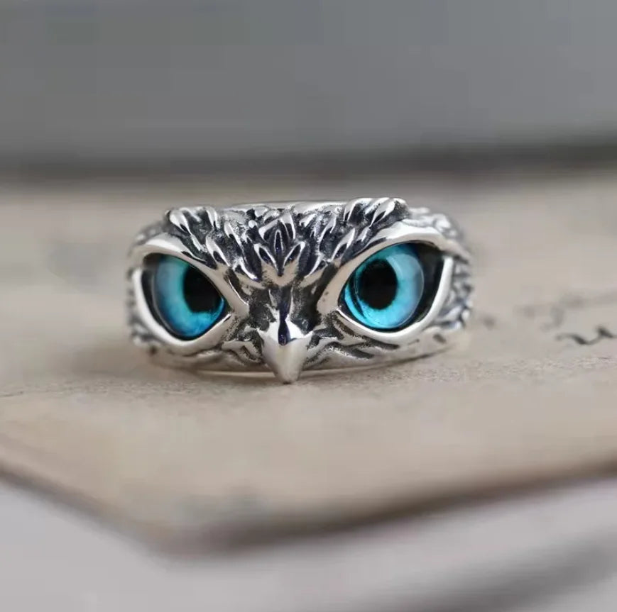 2022 New Vintage Punk Owl Rings For Women Men Resizable Simple Animal Ring Gift Fashion Female Accessories Custom Jewelry