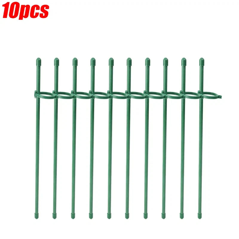 Adjustable Plant Support Rod Garden Stakes Shrub Flower Stick Tomatoes Vine Orchid Stand Potted Plants Holder Pole with Clip