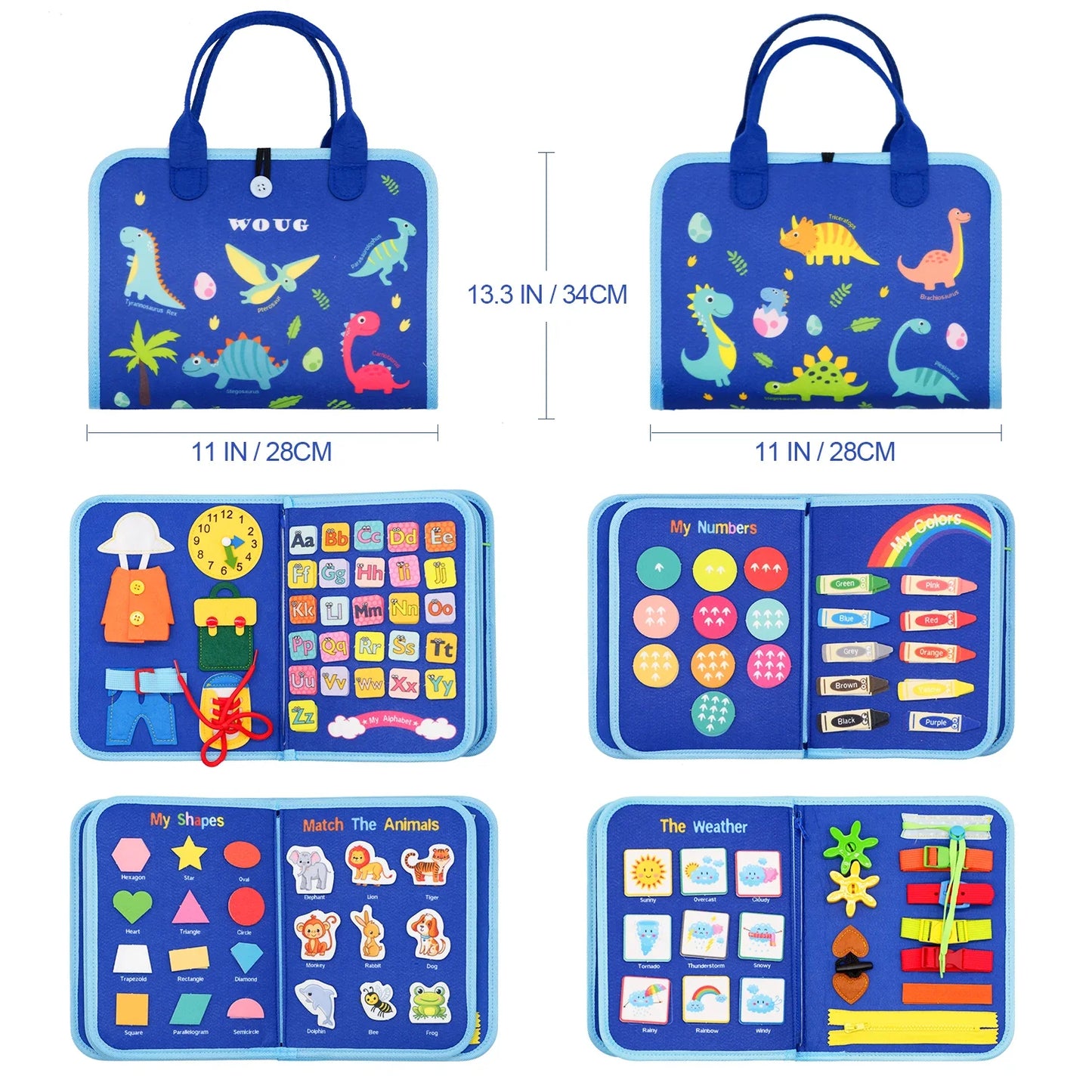 Montessori Busy Board Toys For Toddlers Busy Book For Fine Motor Educational Learning Activities With Life Skills Sensory Toys