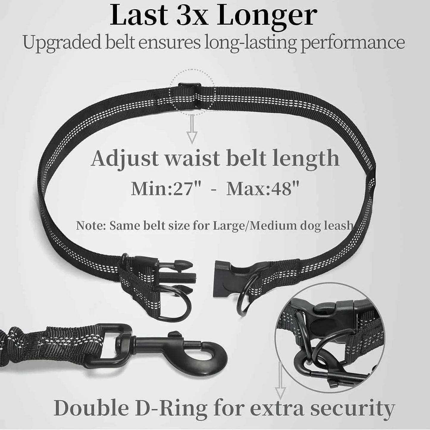 Walk Free: Hands-Free Dog Leash with Zipper Pouch