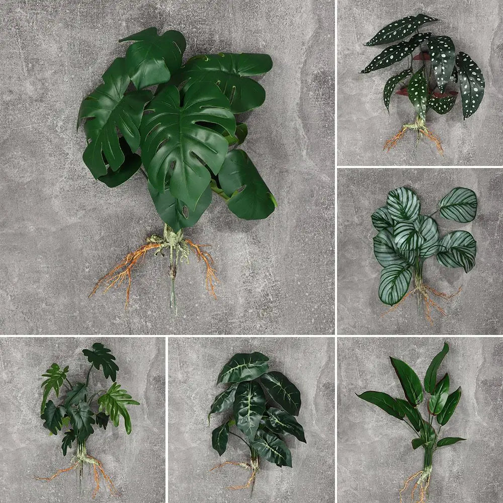 Home Decoration Desktop Ornament Party Supplies Simulation Greenery Plant Wall Artificial Hydroponic Plants With Root
