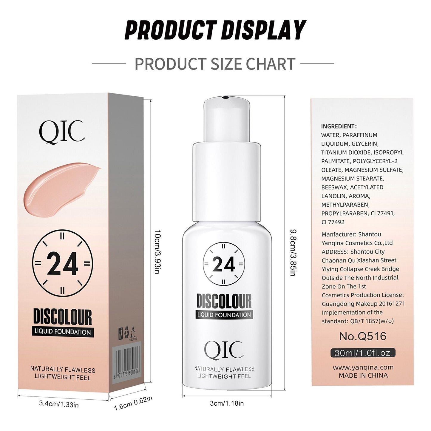 Liquid Face Foundation Color Changing 30ml Full Coverage Face Foundation Waterproof Liquid Face Foundation Concealer To Even