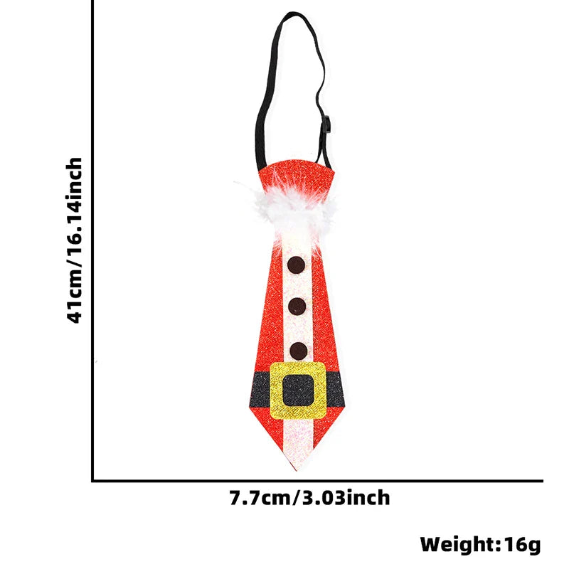 1PC 2024 Christmas Neckties Cartoon Christmas Ties For Boy Girl Santa Claus Party Kids Costume Accessories Christmas Decoration