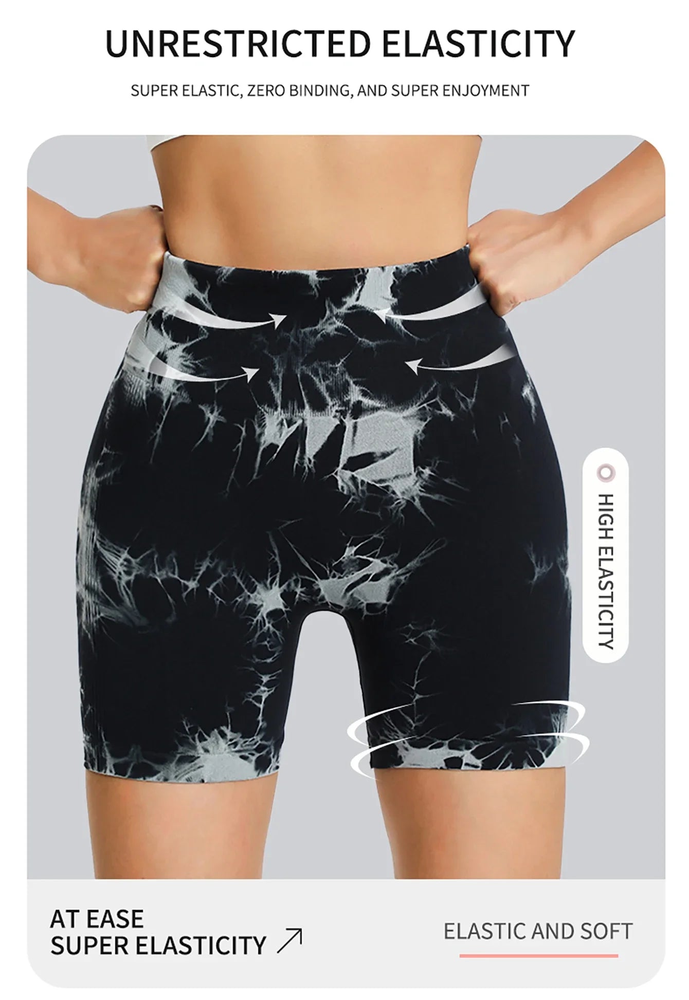 Tie Dye Seamless Leggings for Women High Waist Yoga Pants Scrunch Butt Lifting Elastic Tights Wide Waistband Sports Leggings
