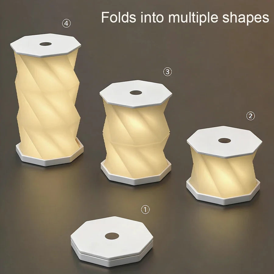 Creative Mini Rotating Light LED Touch Night Light Portable Folding Cultural And Creative Atmosphere Light Holiday Small Gift
