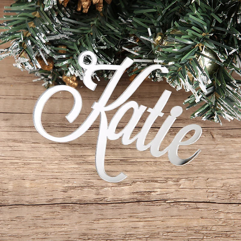 Christmas Stocking Name Tags Personalized Stocking Wood Letters Custom White Name Tags Christmas Rustic Country Farmhouse cutout