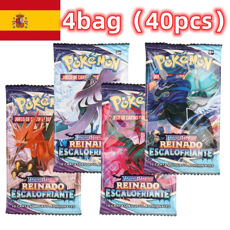 40/360Pcs Spanish Version Pokémon Card TCG: Sword shield Fusion Strike Booster Box Pokemon Cards 36 Pack Box Gifts