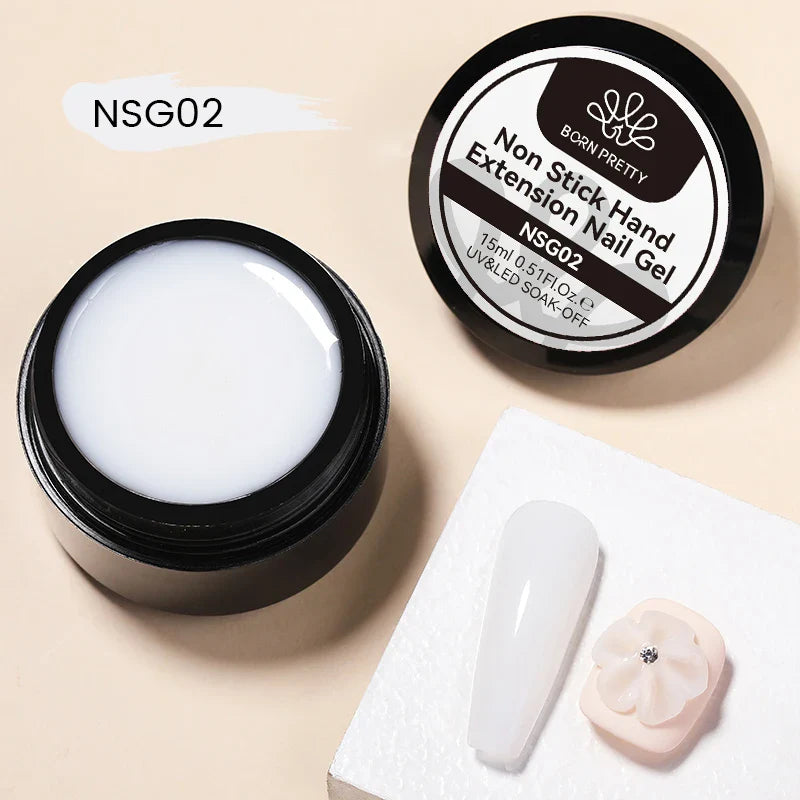 BORN PRETTY Non Stick Hand Solid Extension Nail Gel Polish Clear Pink Nude Aurora Luminous 3D Modeling Carving Nail  Gel