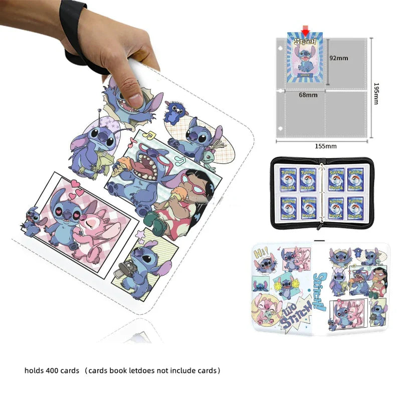 Disney Card Binder Book Collection Cards Holder Anime Card Album with 50 inner Pages Zipper Hold Up to 900 Cards Kids toy Gift