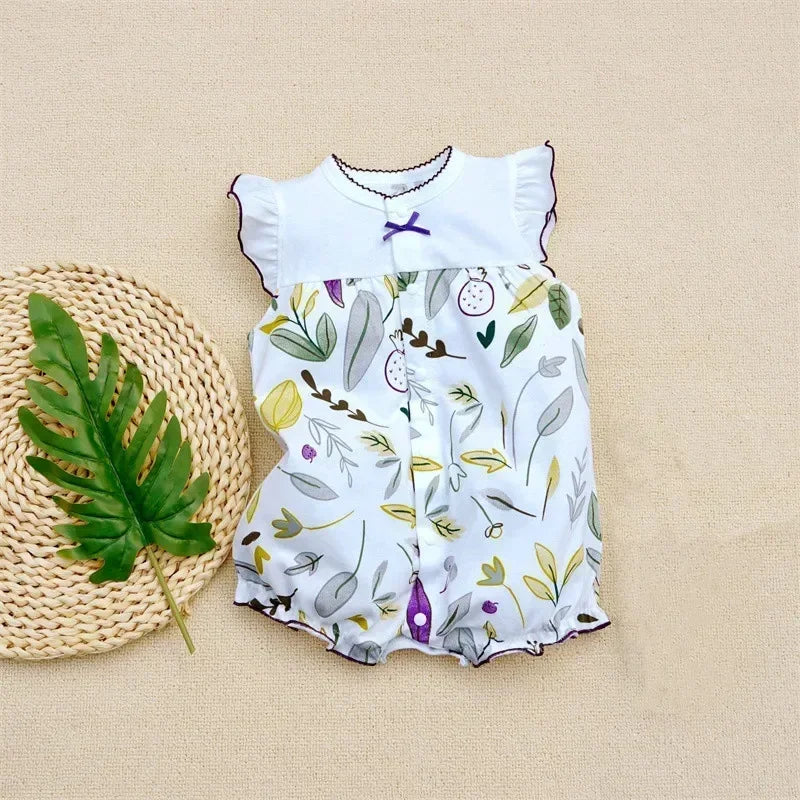 3-18 Month Baby Summer Clothes Rompers Girls Overalls Short Sleeve