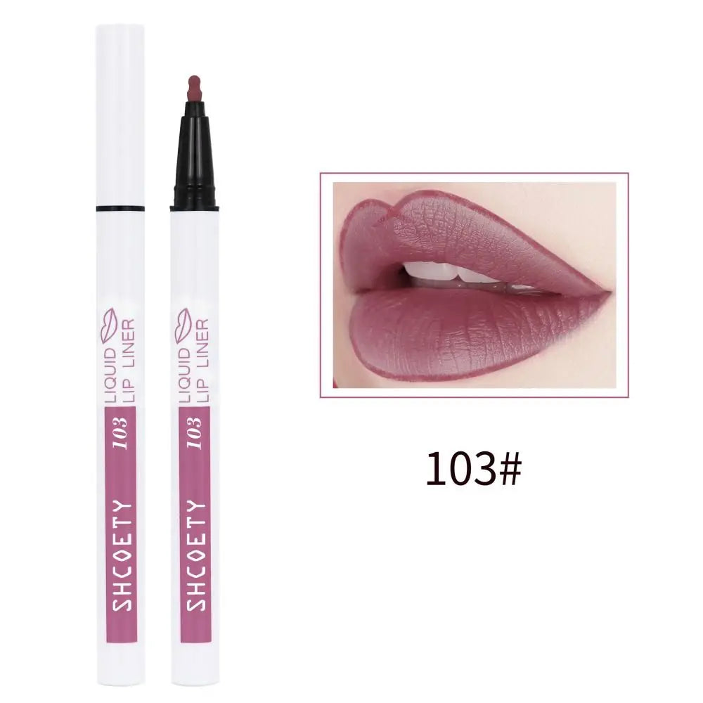 Long Lasting Lip Stain Marker Matte Nude Smudge Proof Natural Lipstick Pen Makeup Tool Quick Drying Liquid Lip Liner