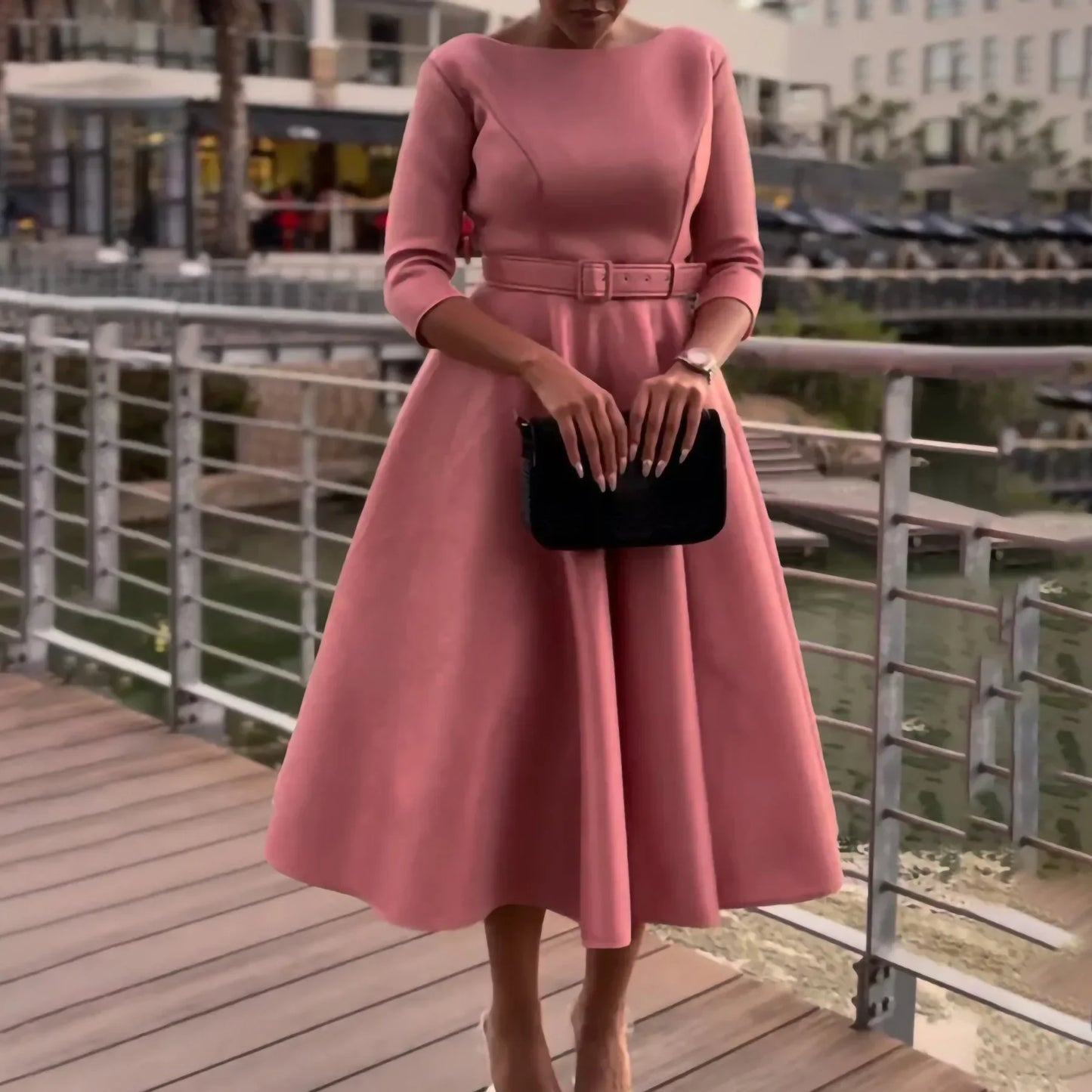 Fashionable Elegant Women's Clothing Dress Suitable For Bridesmaid Party Dress High Waist Design Various Sizes Available