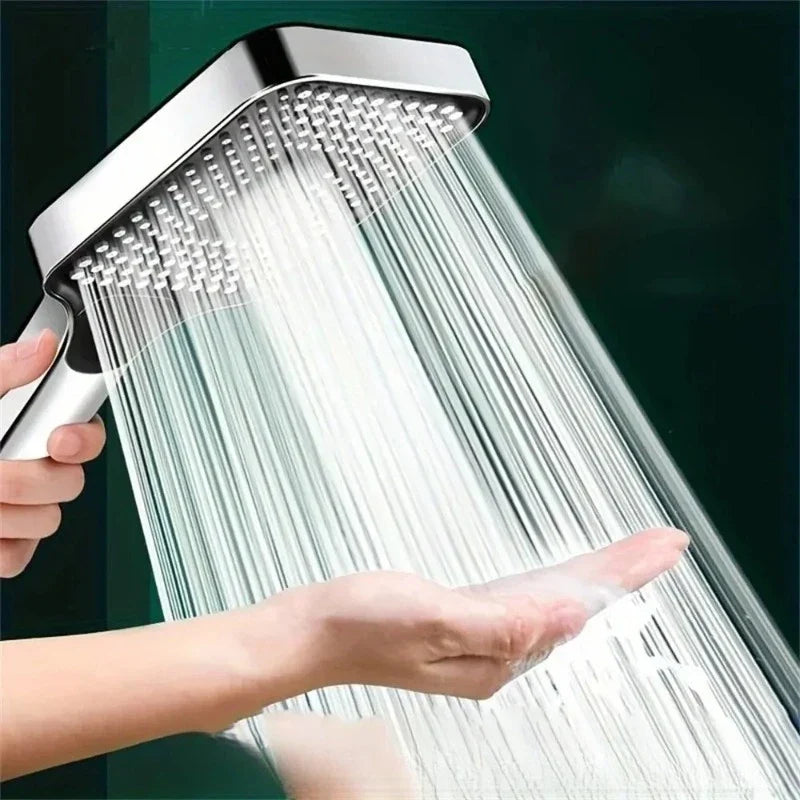 Adjustable 3-Mode High Pressure Shower Head Large Flow Water Saving Rainfall Shower Mixer Bathroom Accessory