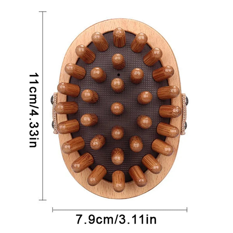 Wooden Massage Body Brush for Cellulite and Improve Lymphatic Blood Circulation Dry Brush Remove Dead Skin Shower SPA Bath Brush