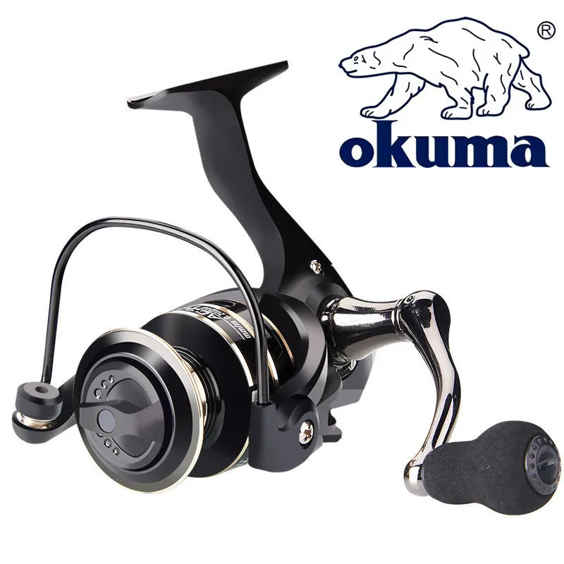 Newest OKUMA AC2000-7000 Fishing Reel, Metal Ball Grip Spinning Reel 5.2:1, Metal Reel Cup12KG Max Drag.