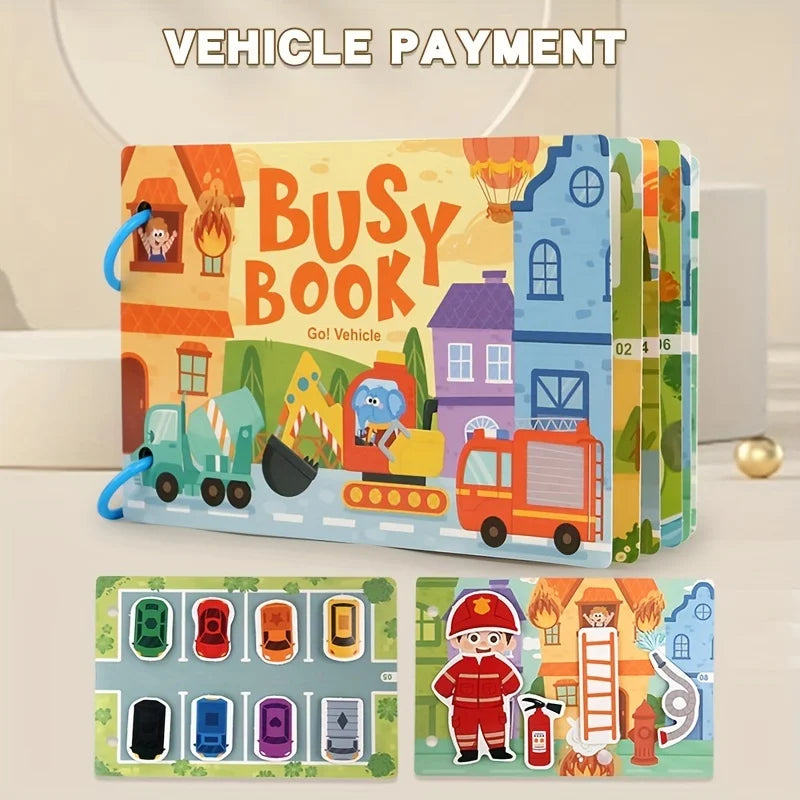 Montessori Baby Busy book My First Quiet Book Paste Early Learning Education Toy Children Toy Matching Game for Babies 2 3 Years