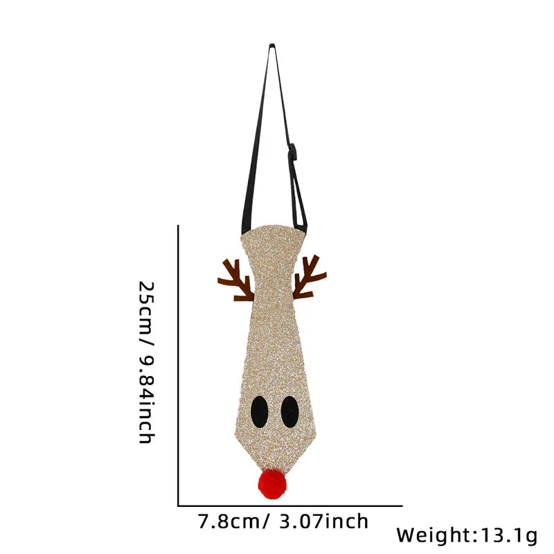 1PC 2024 Christmas Neckties Cartoon Christmas Ties For Boy Girl Santa Claus Party Kids Costume Accessories Christmas Decoration