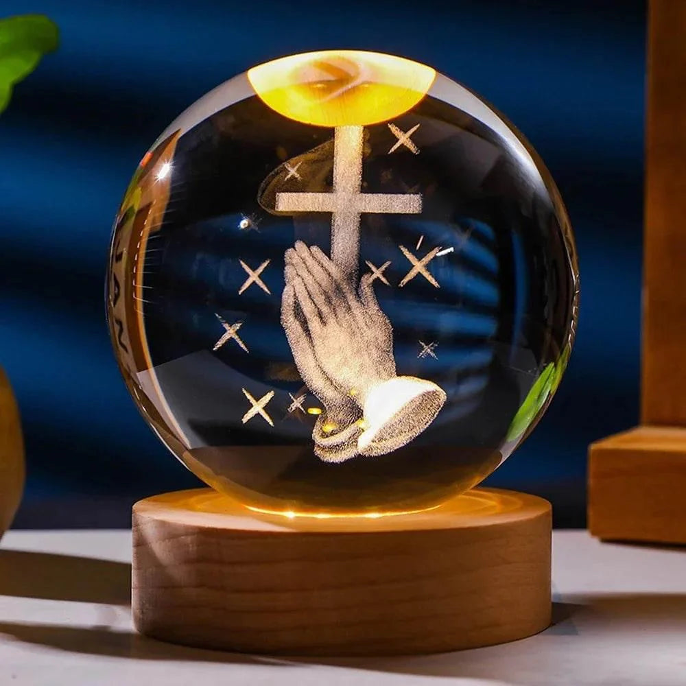 Decorative Crystal Ball 3D Figures Night Light