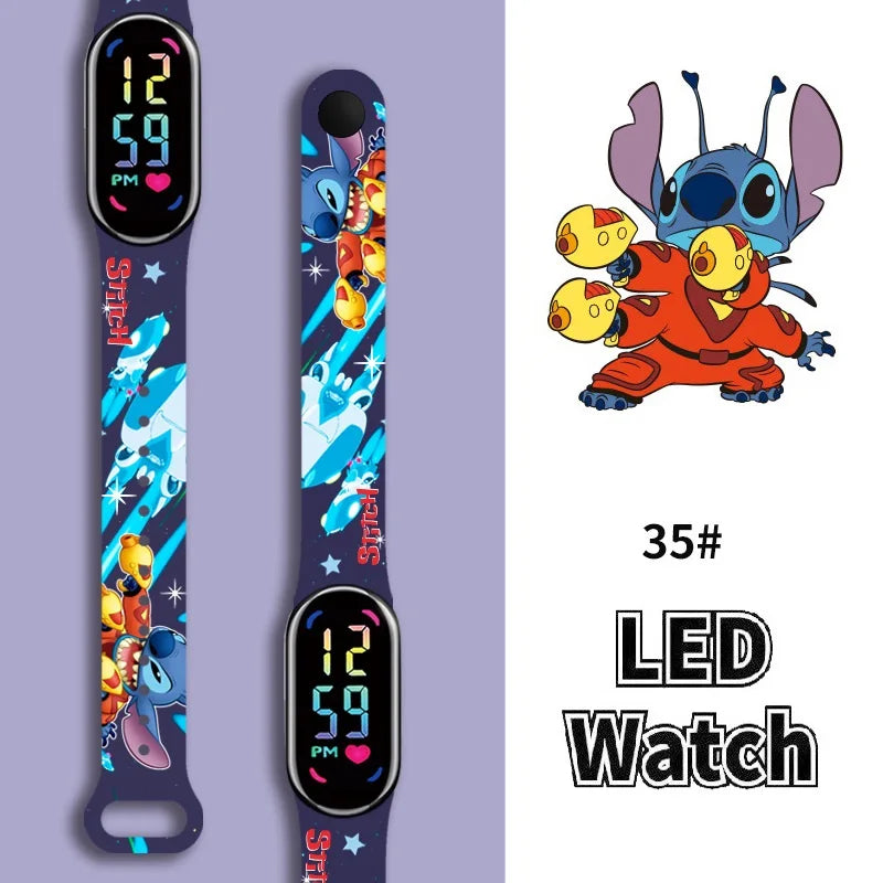 Stitch Children Watches Girls Waterproof Sport ,Touch Screen Watch Digital Clock Bracelet Gifts.