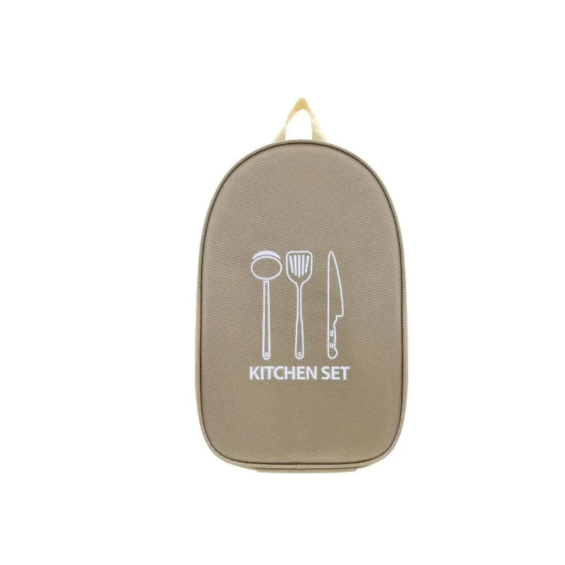 Camping Travel Cooking Utensils Organizer Travel Bag Portable Pouch for BBQ Camp Cookware Kitchen Kit