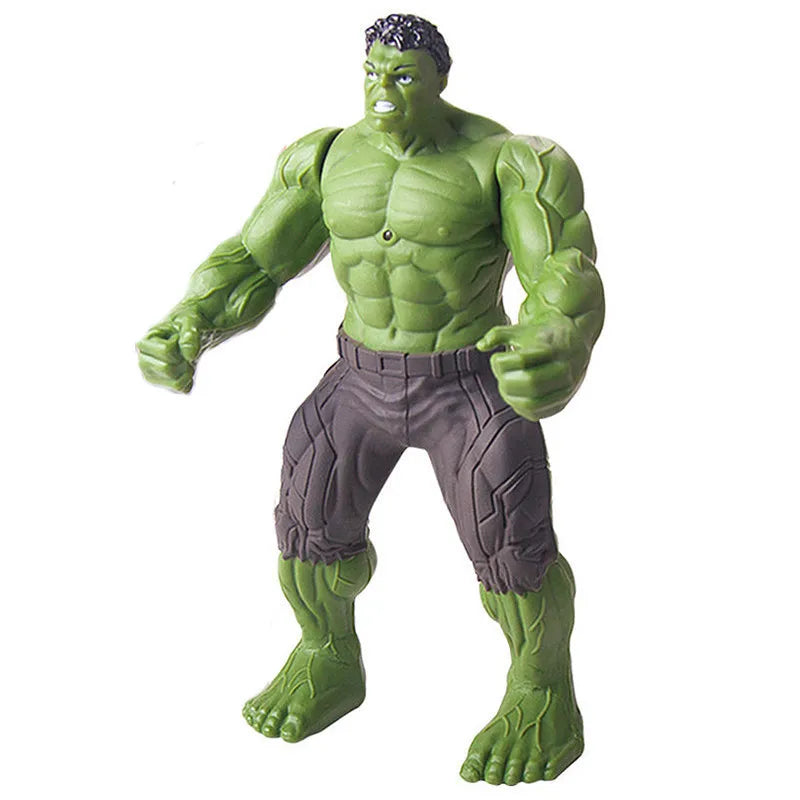 Marvel Spiderman Hulk Ironman Anime Hobby Toy Christmas Gift Movable Joints Luminous Doll Collection Handmade Model Fashion Toy