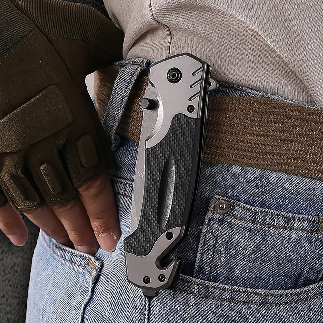 Folding Knife Outdoor Stainless Steel Pocket Knife Carry Folding Knife Fruit Knife Camping Portable High Hardness Sharpness