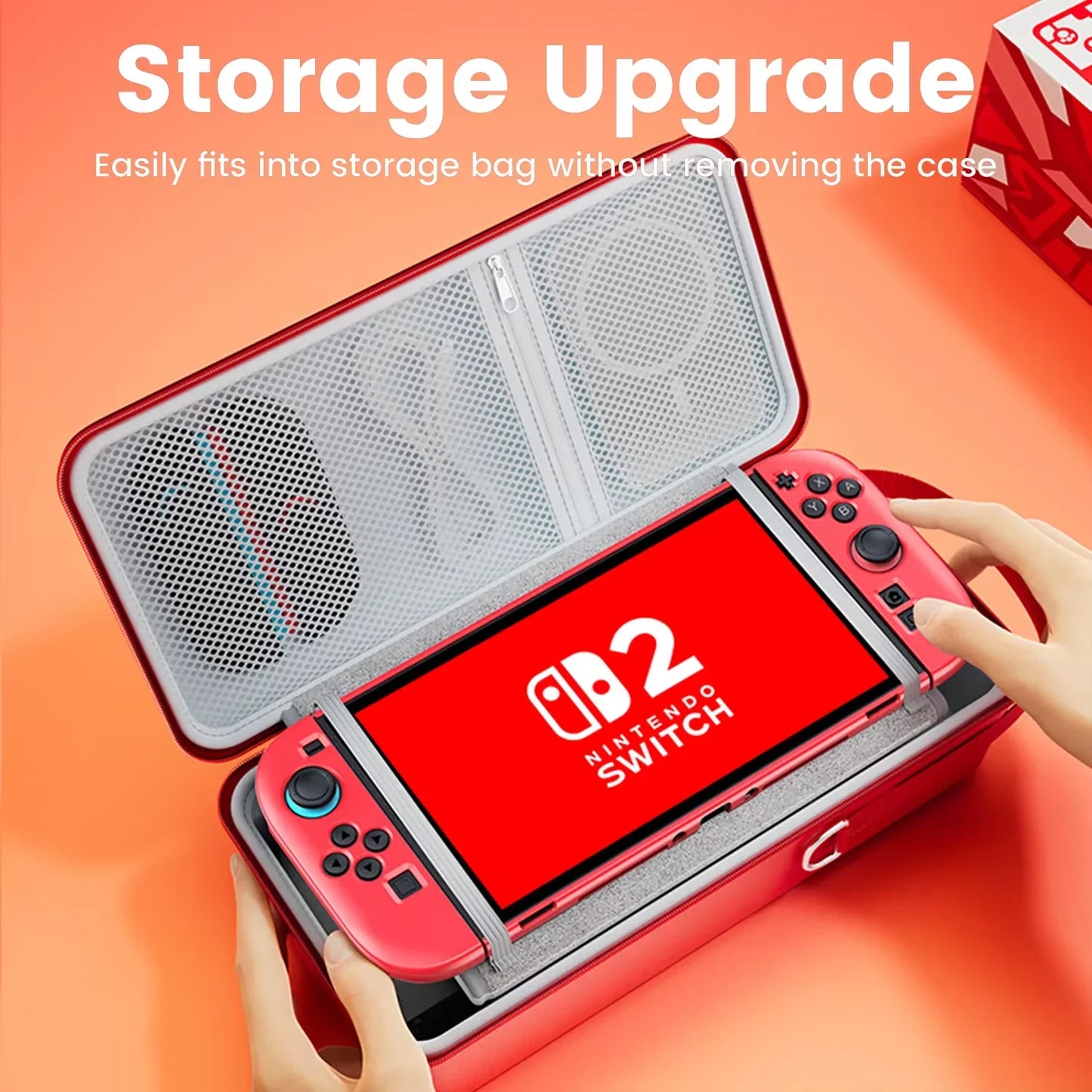 Game Theme EVA Carrying Case For Switch 2 Case for NS Switch 2 Bag ortable Hard Shell Storage Bag for Switch 2 accessories